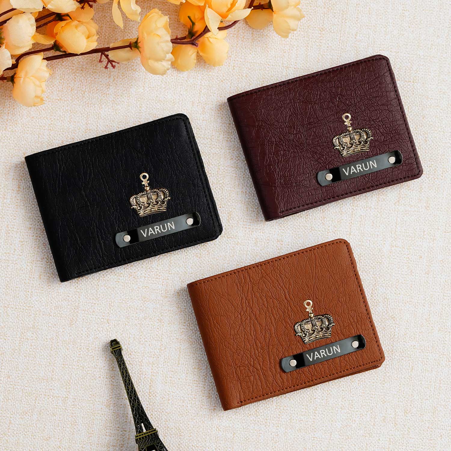 customised genuine leather wallet